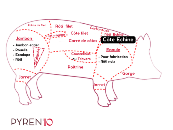 Côte de porc échine à griller