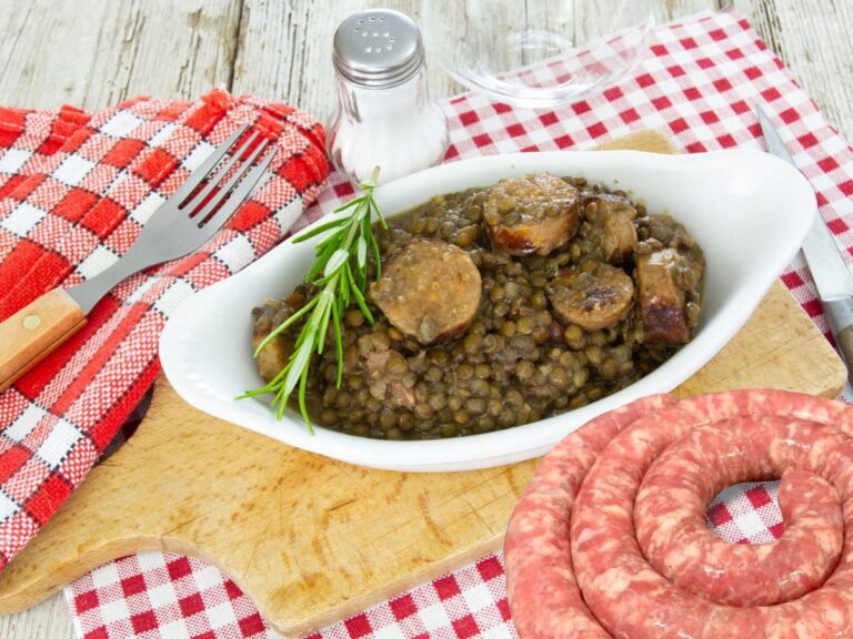 Recette Saucisse de porc aux lentilles vertes