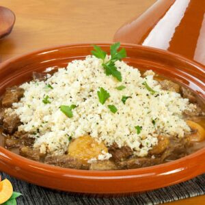 Recette Tajine d’agneau aux abricots avec Collier à mijoter et Epaule cubée à braiser d'agneaux d'agneaux