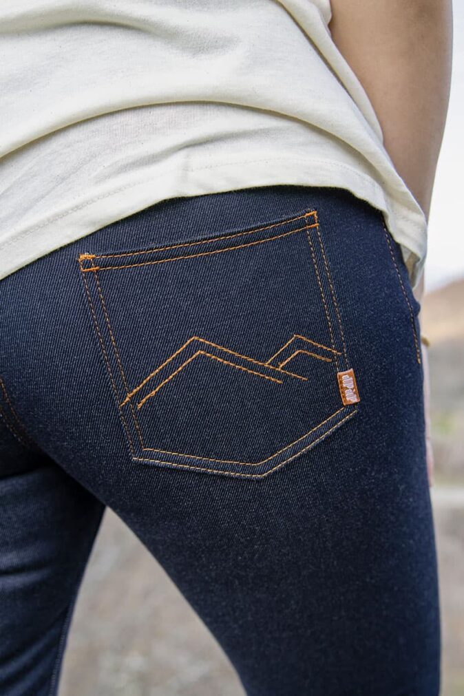 Jean bleu brut fabriqué en France, 100% coton