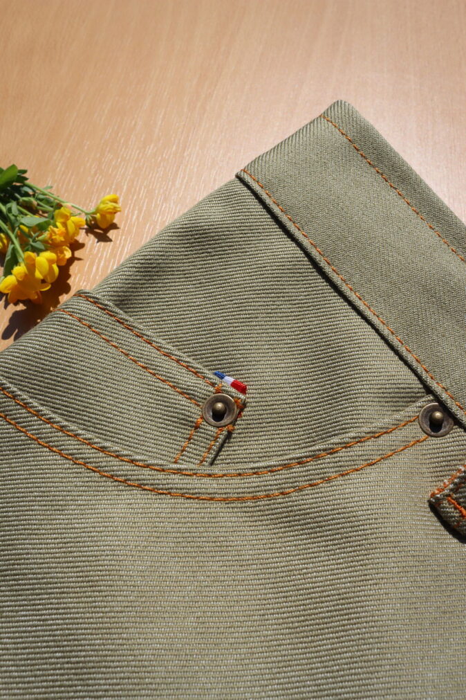 Jean femme vert 100% fabriqué en France