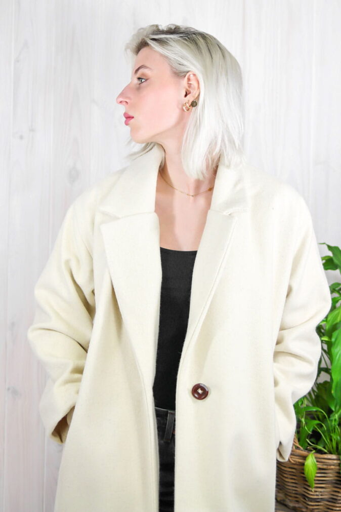 manteau femme pure laine pyrenees écru