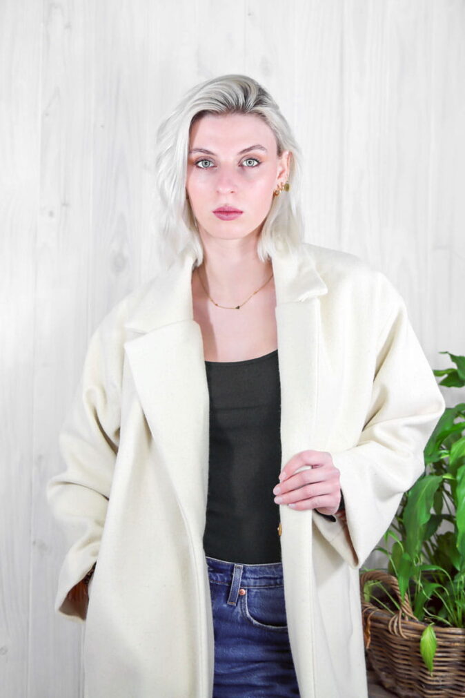 manteau femme pure laine pyrenees écru