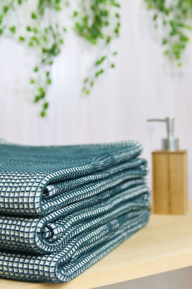 Drap de bain nid d'abeille 165 x 15 cm